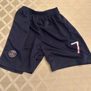 Paris Saint-Germain Youth Shorts Navy Size Medium #7